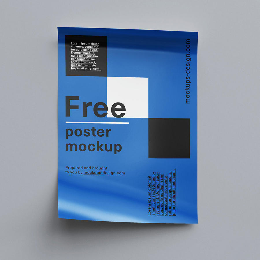 A4单页海报样机贴图二