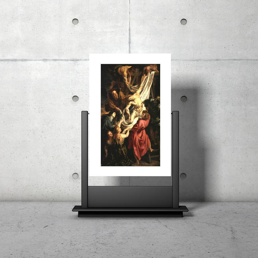 美术艺术展览馆海报展示架样机