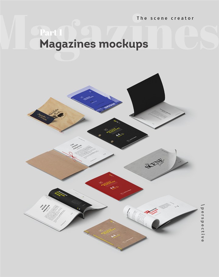 线装胶装骑马钉画册宣传册杂志样机