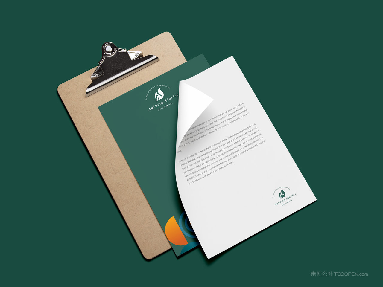 中式餐饮DM单宣传页信纸样机