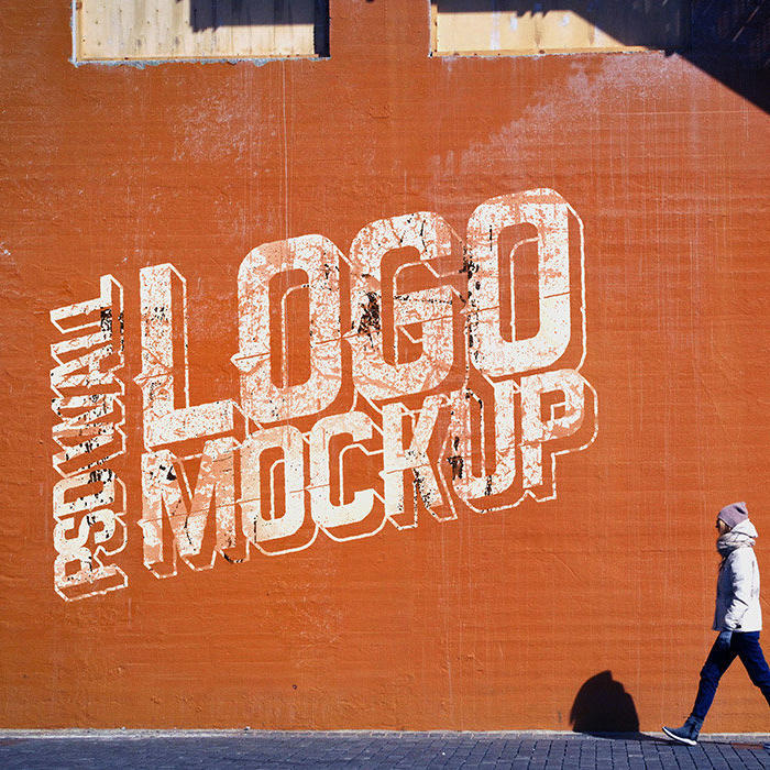 街头涂鸦墙面绘画效果场景样机