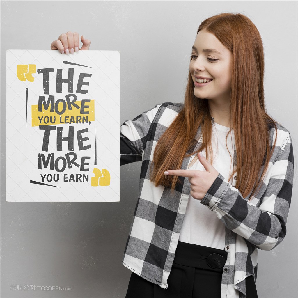 手指向海报贴图样机