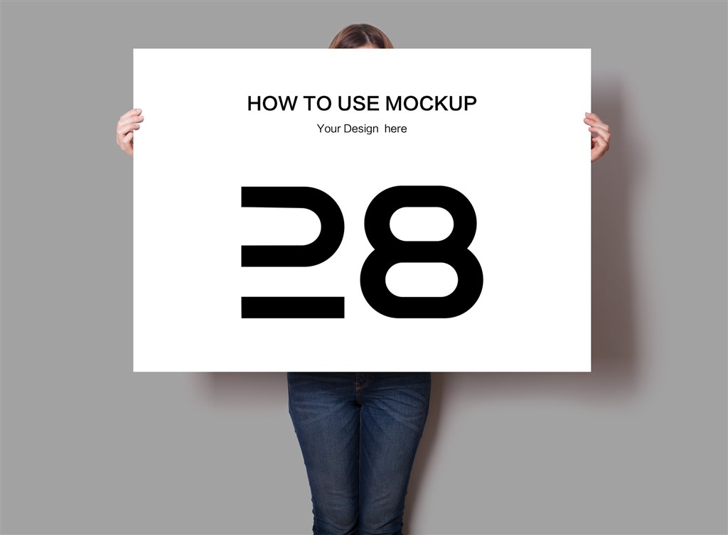 手持海报展示样机