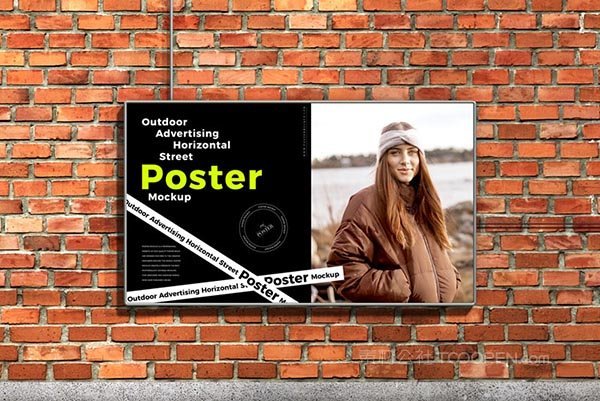 街头海报样机