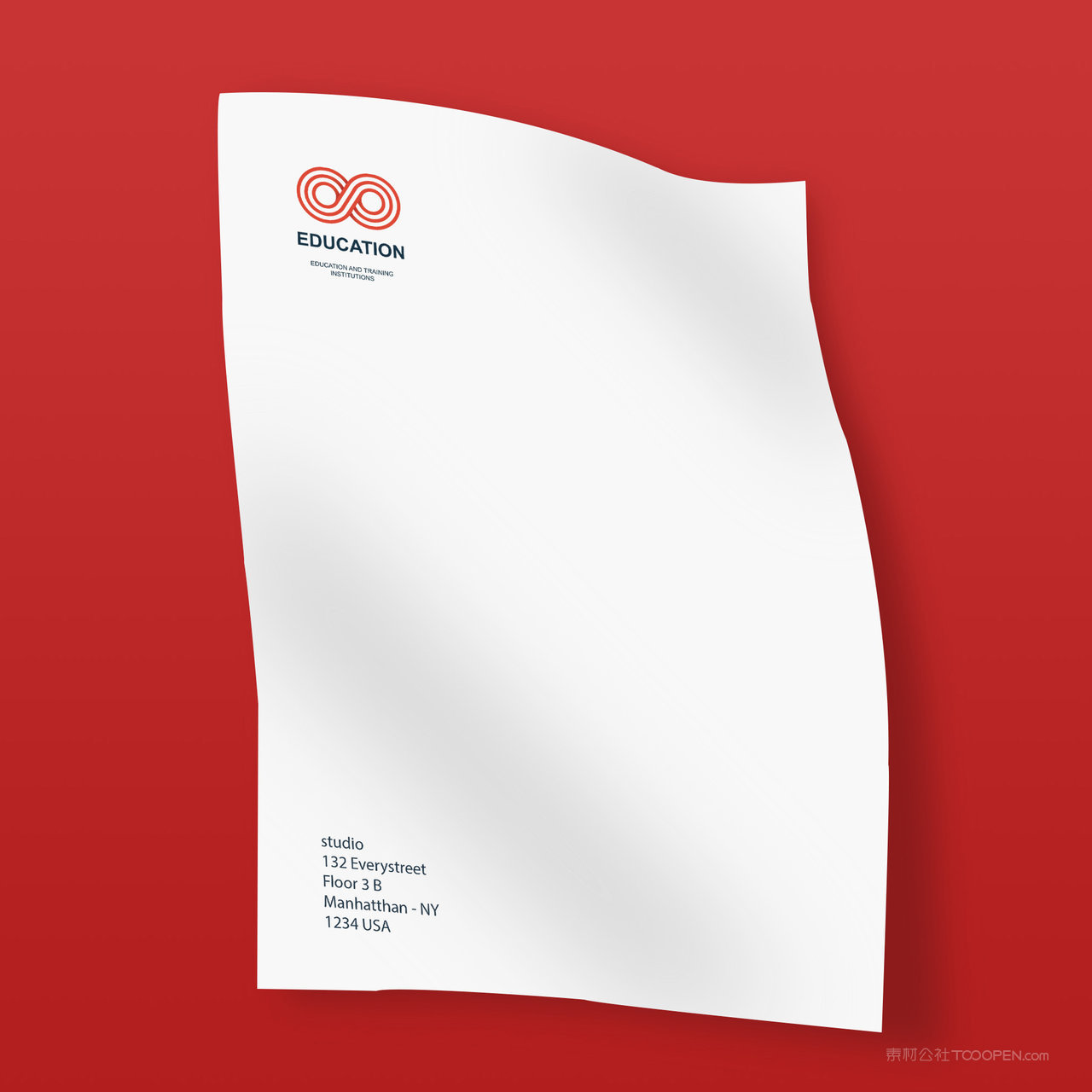 教育培训VI宣传单贴图样机