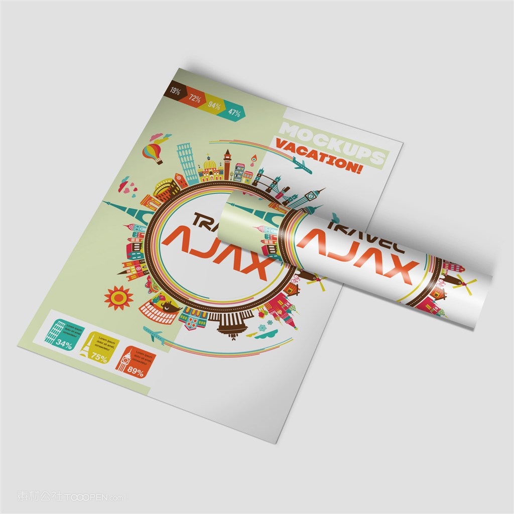 海报宣传单单页样机