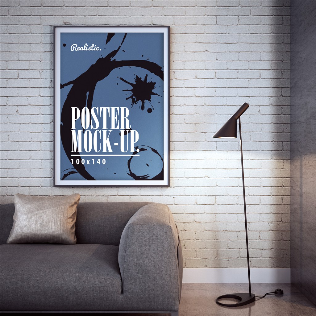 室内海报贴图样机