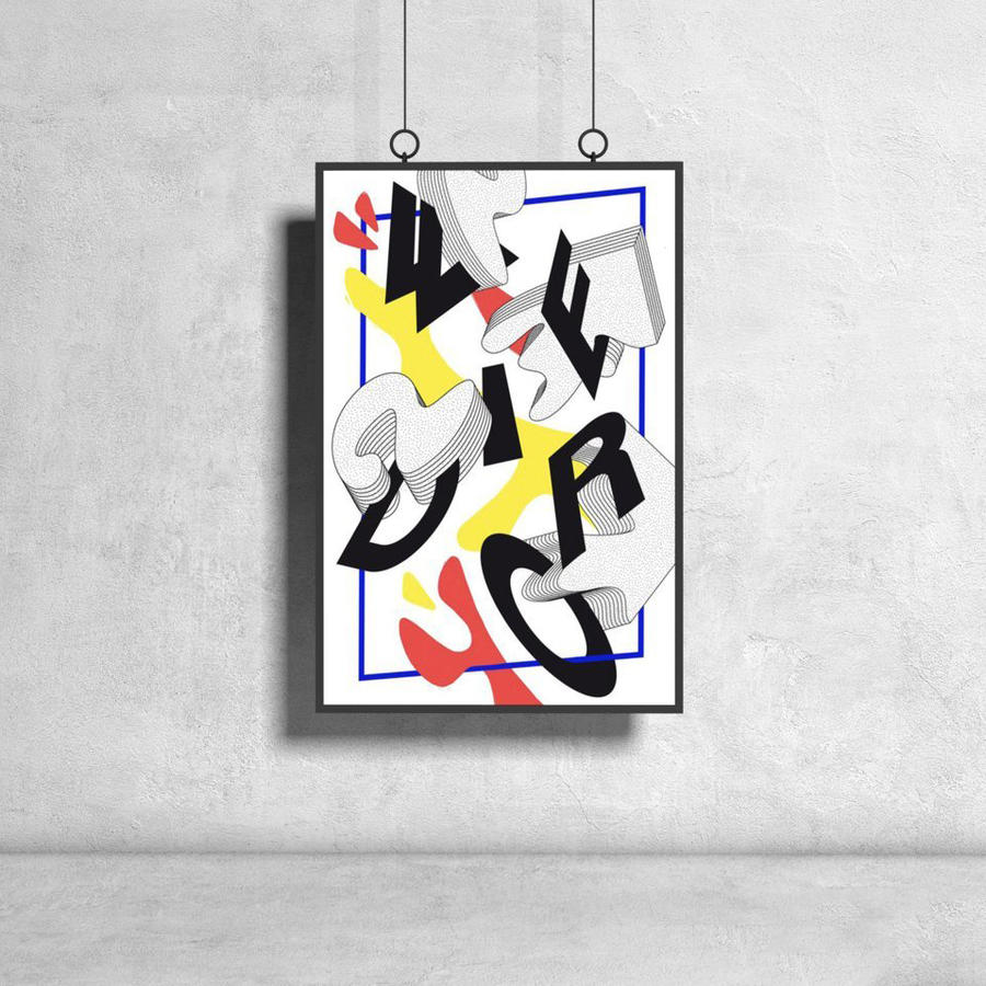 墙面高清装饰画商业海报样机