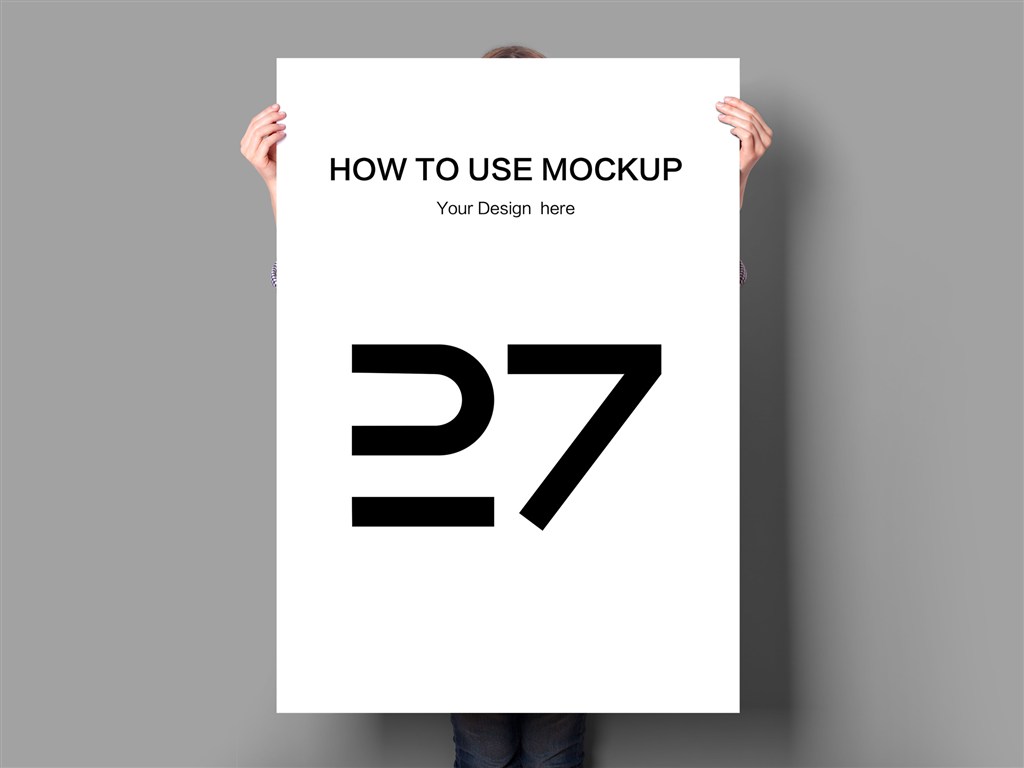 手持海报展示样机