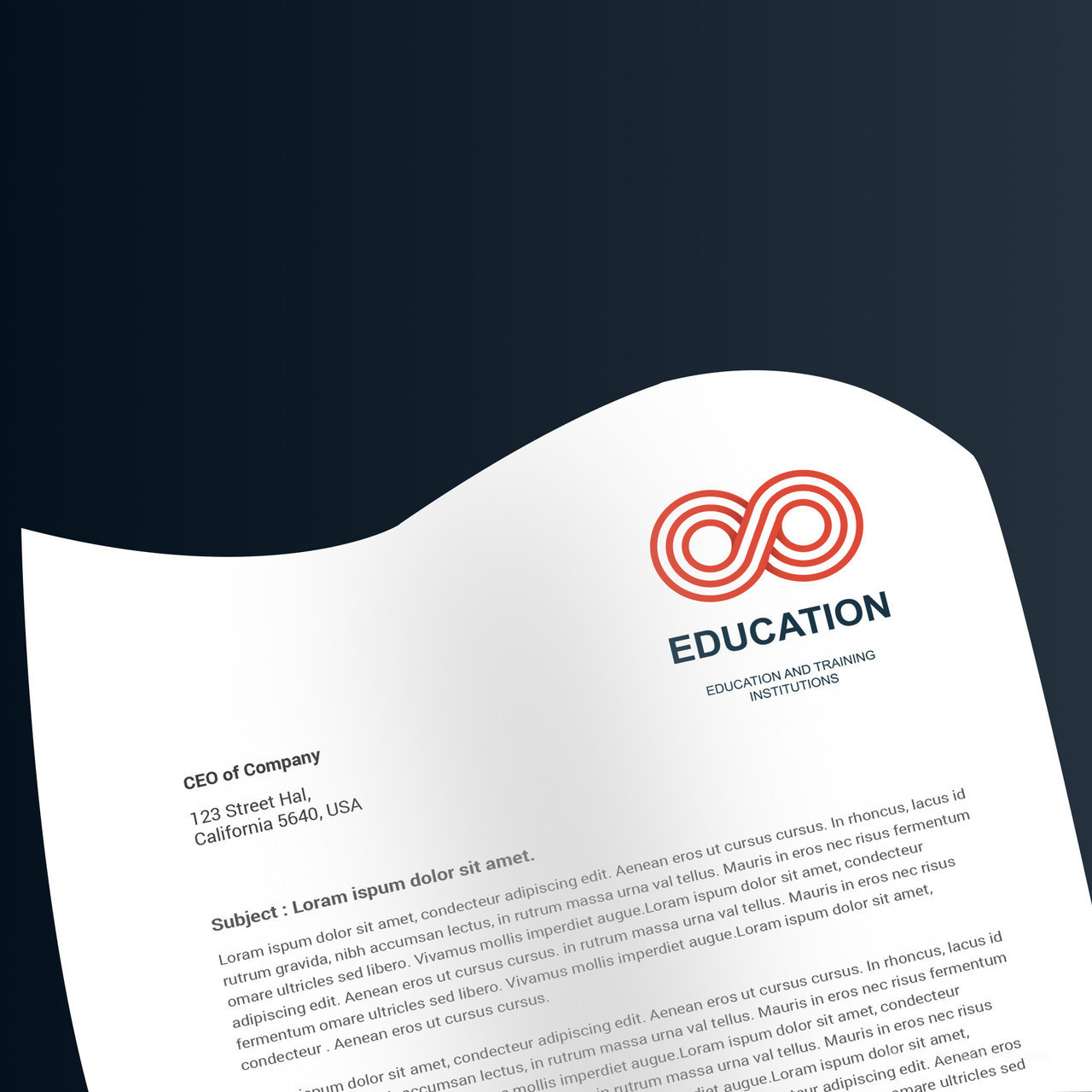 教育培训VI海报宣传单贴图样机