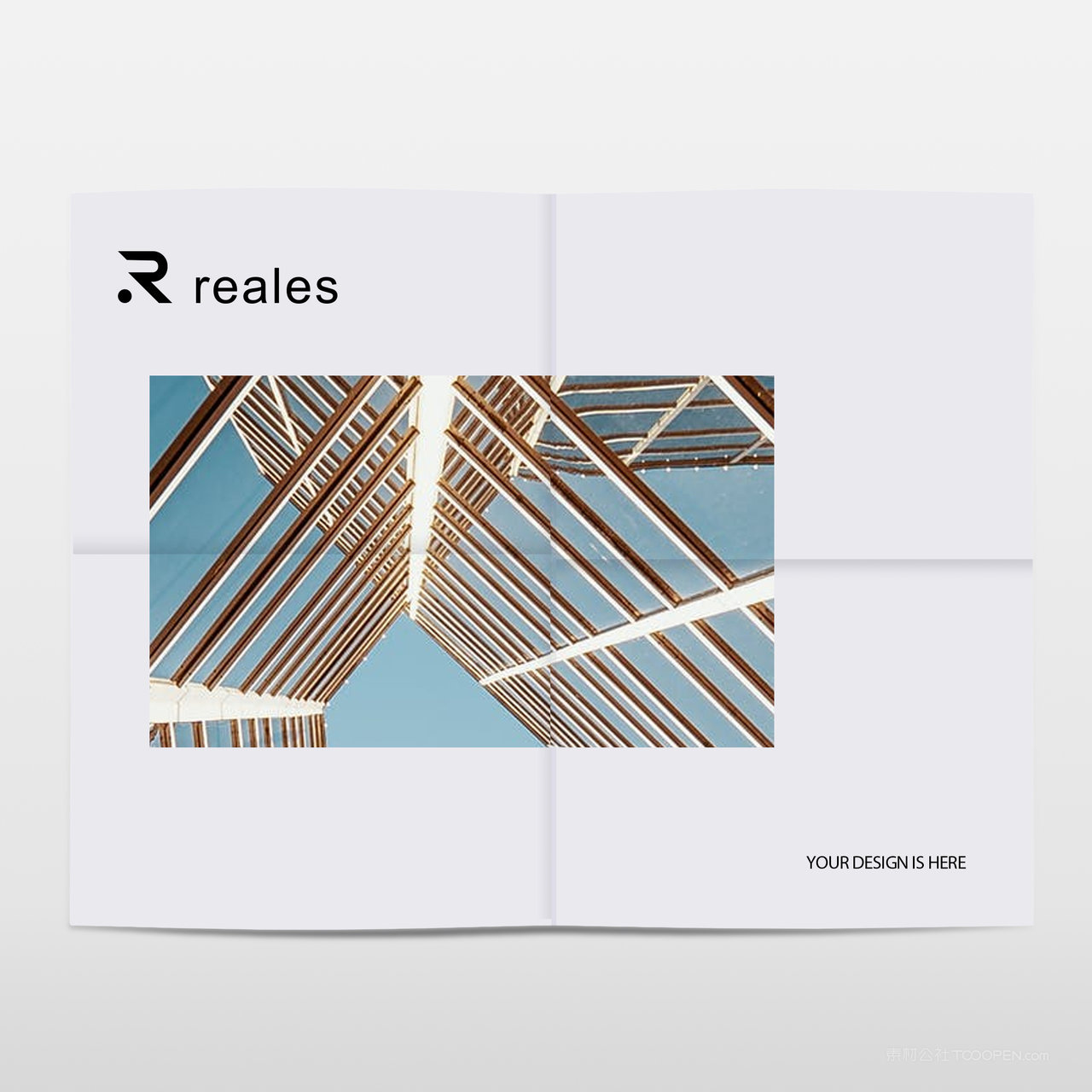 房地产vi宣传单海报贴图样机