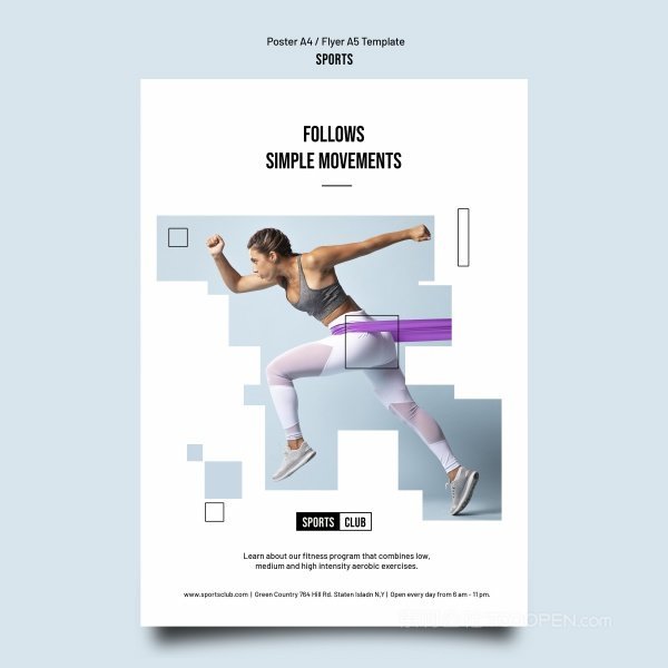 几何创意运动宣传海报