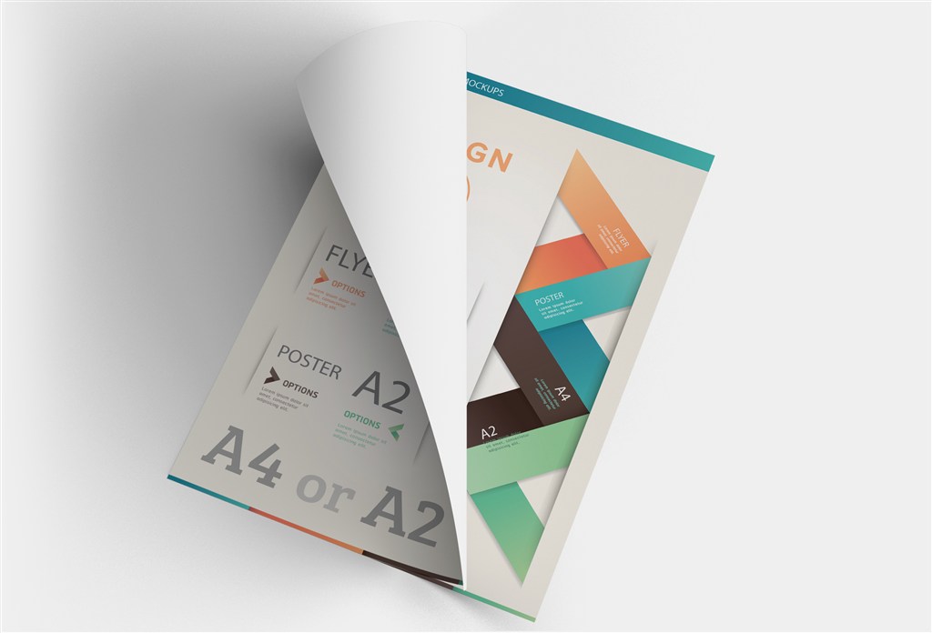 宣传单DM单页海报样机