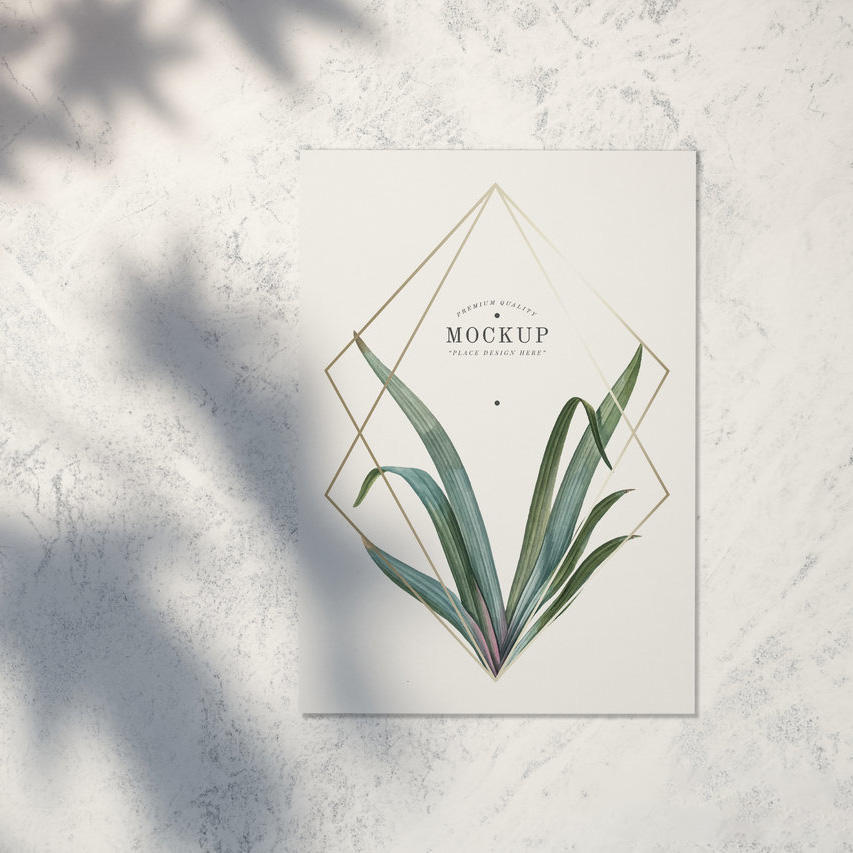 白色简约怀旧背景海报样机