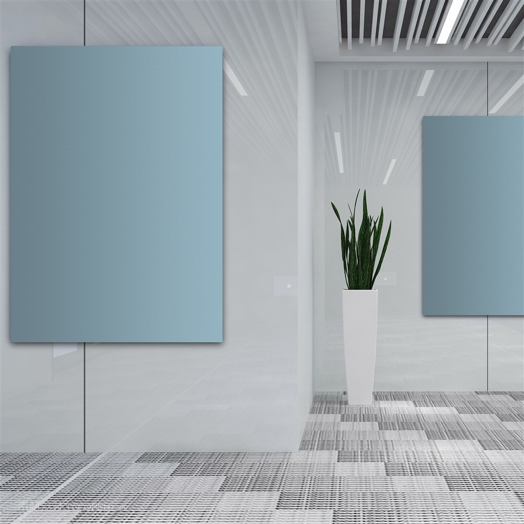 墙面上的海报样机